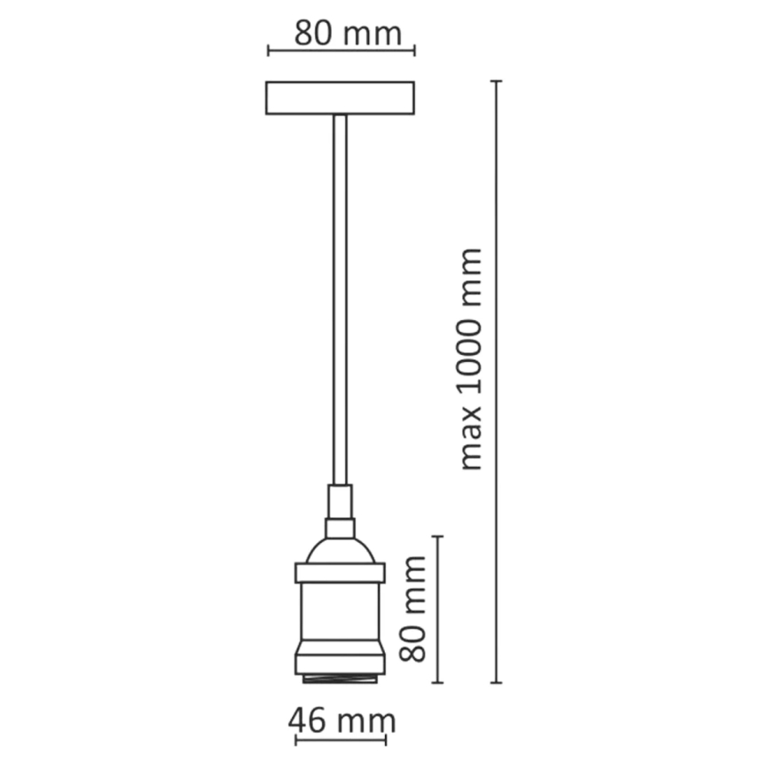 Кабель питания 1xE27/20W/230V 100 см