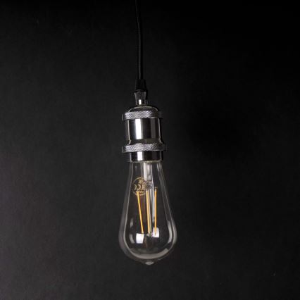 Кабель питания 1xE27/20W/230V блестящий хром