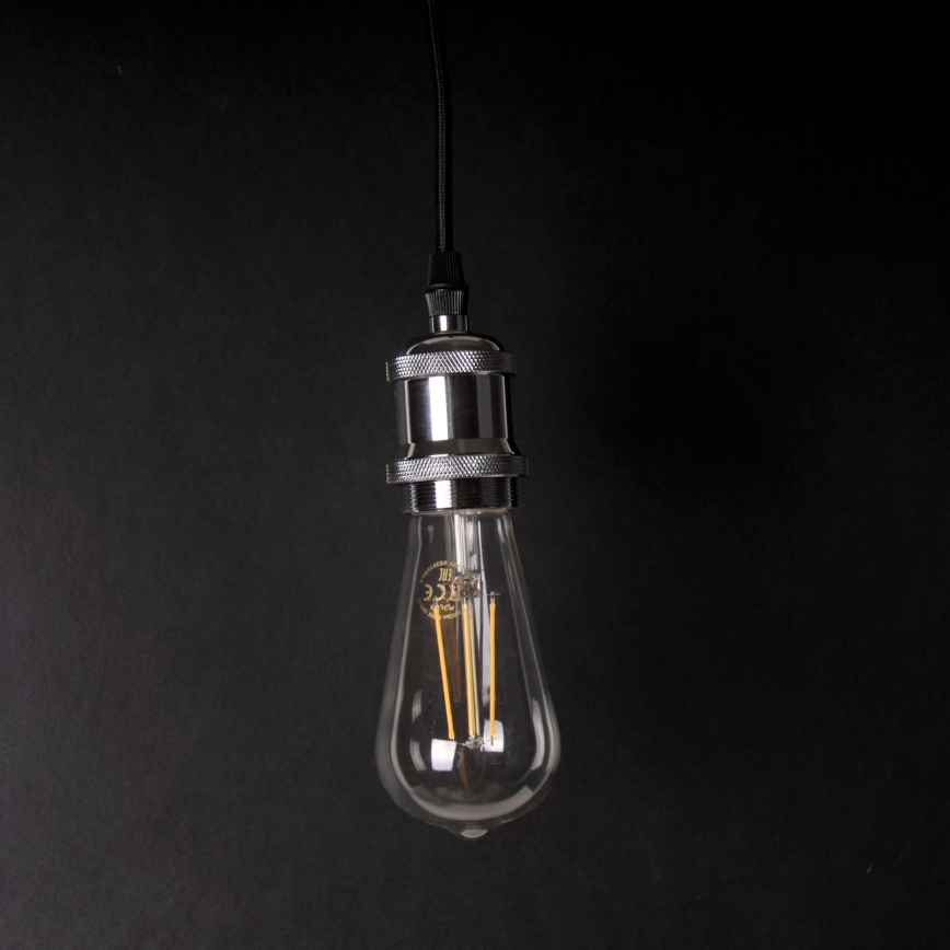 Кабель питания 1xE27/20W/230V блестящий хром