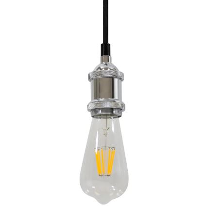 Кабель питания 1xE27/20W/230V блестящий хром