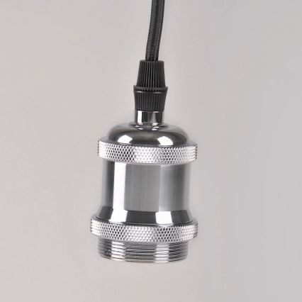 Кабель питания 1xE27/20W/230V блестящий хром