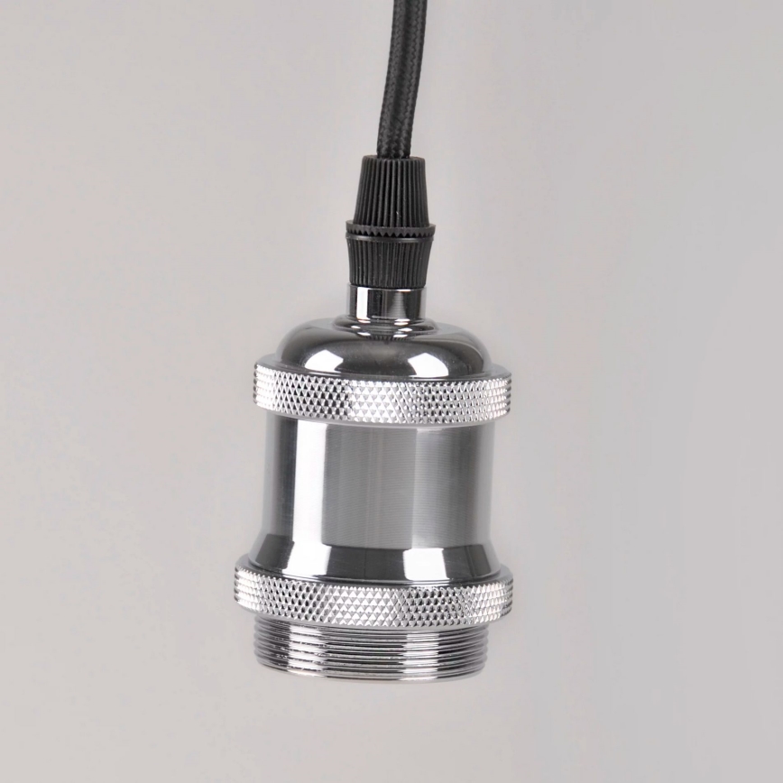 Кабель питания 1xE27/20W/230V блестящий хром