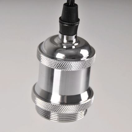 Кабель питания 1xE27/20W/230V блестящий хром