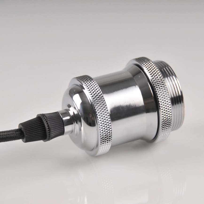 Кабель питания 1xE27/20W/230V блестящий хром