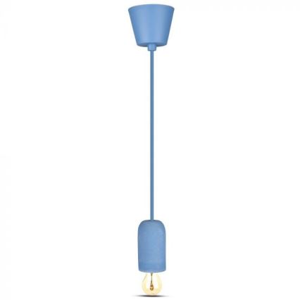 Кабель питания 1xE27/60W/230V бетон/синий