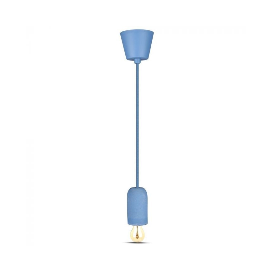 Кабель питания 1xE27/60W/230V бетон/синий
