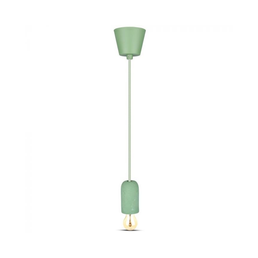 Кабель питания 1xE27/60W/230V бетон/зеленый