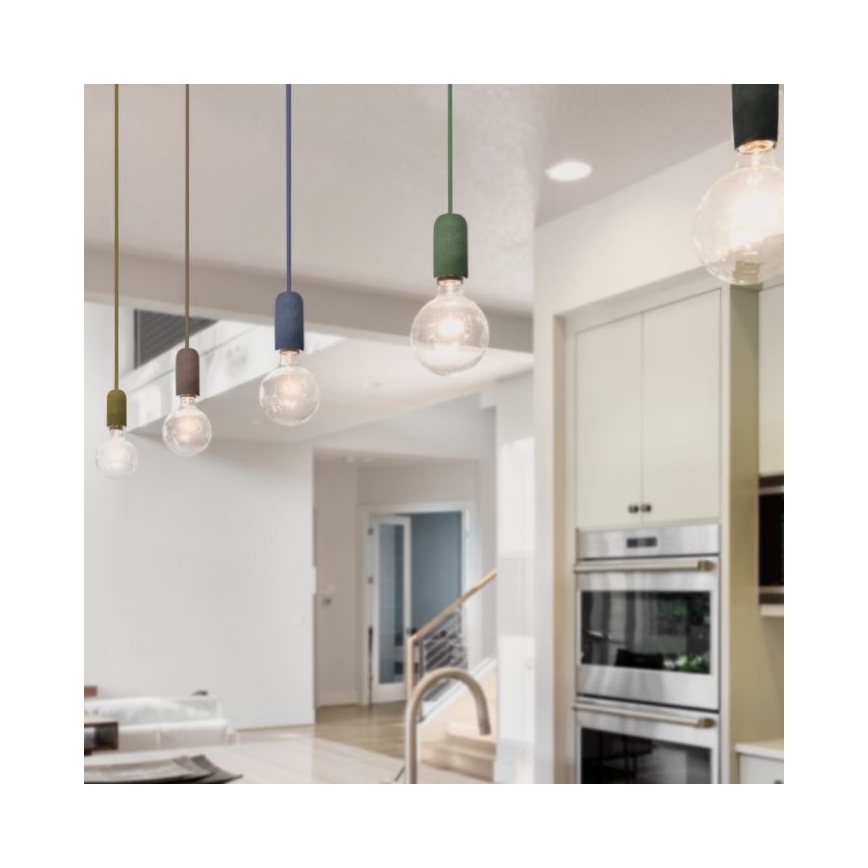 Кабель питания 1xE27/60W/230V бетон/коричневый