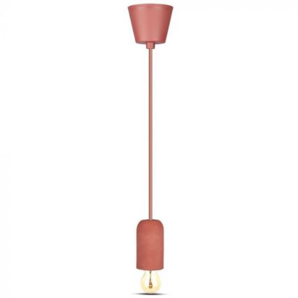 Кабель питания 1xE27/60W/230V бетон/красный