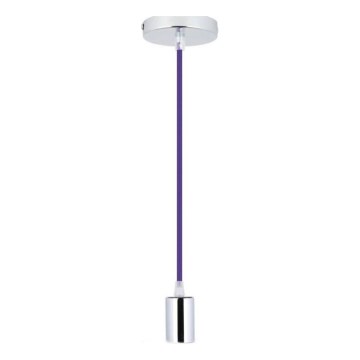 Кабель питания 1xE27/60W/230V фиолетовый/блестящий хром