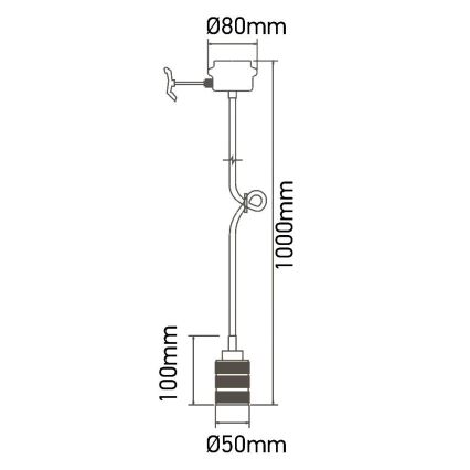 Кабель питания 1xE27/60W/230V