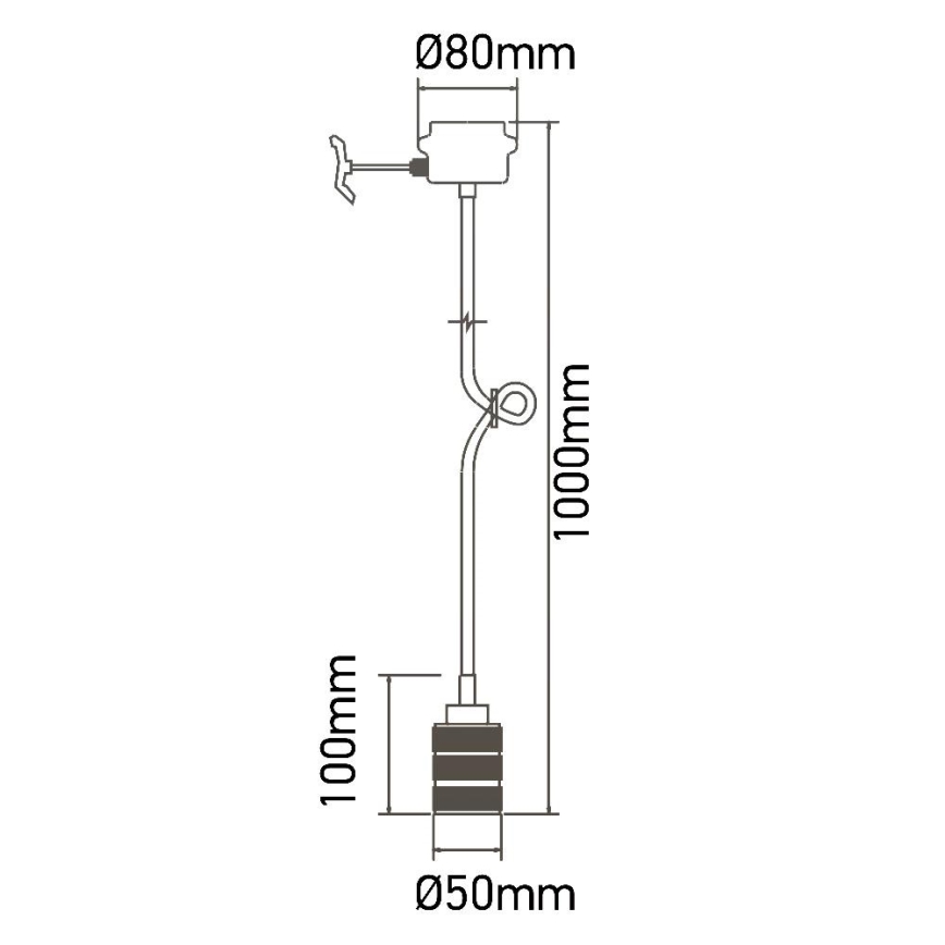 Кабель питания 1xE27/60W/230V