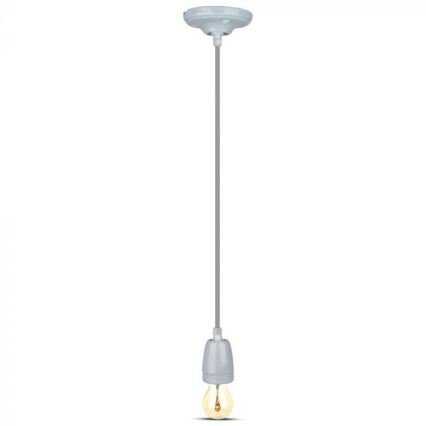 Кабель питания 1xE27/60W/230V серый/фарфор