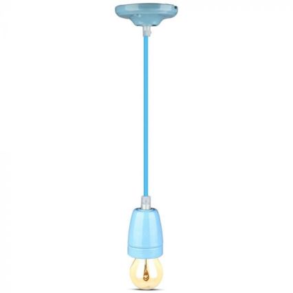 Кабель питания 1xE27/60W/230V синий/фарфор