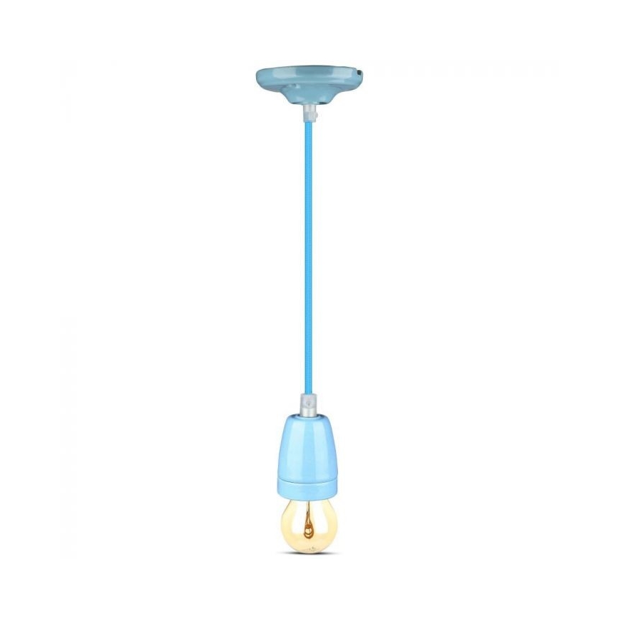 Кабель питания 1xE27/60W/230V синий/фарфор