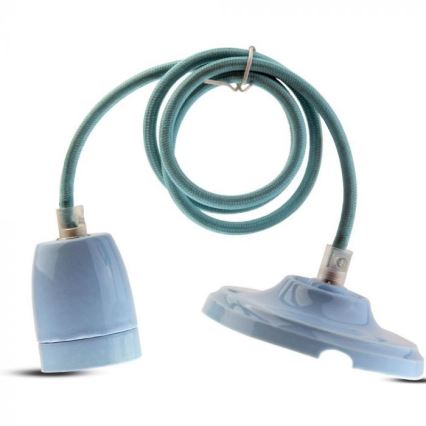 Кабель питания 1xE27/60W/230V синий/фарфор