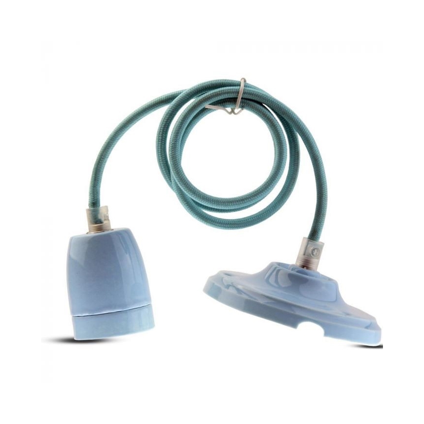 Кабель питания 1xE27/60W/230V синий/фарфор