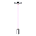 Кабель питания 1xE27/60W/230V темно-розовый/блестящий хром