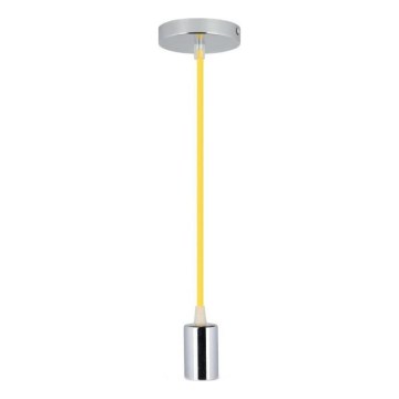 Кабель питания 1xE27/60W/230V желтый/блестящий хром