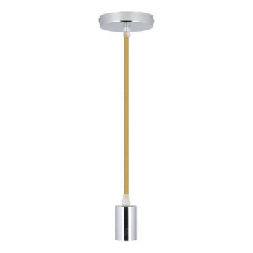 Кабель питания 1xE27/60W/230V коричневый/блестящий хром