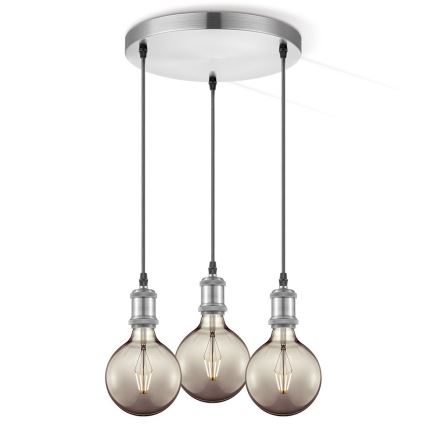 Кабель питания VINTAGE 3xE27/60W/230V матовый хром