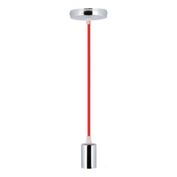 Кабель живлення 1xE27/60W/230V червоний/глянцевий хром