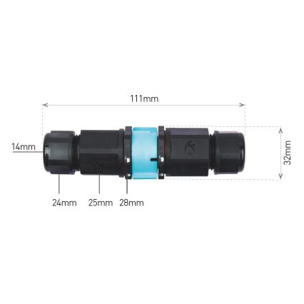Кабельна муфта CTL 250V/16A IP68 3x2,5 mm²