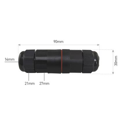 Кабельная муфта CWL 250V/16A IP68 3x2,5 mm²