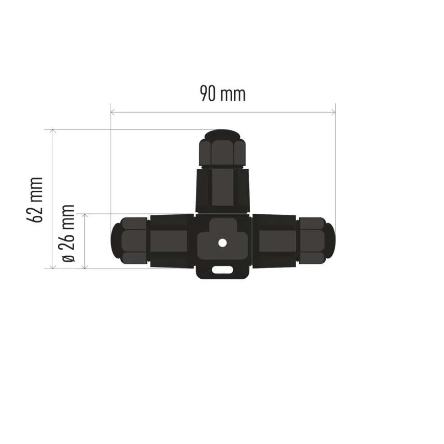 Кабельный Т-образный соединитель IP68
