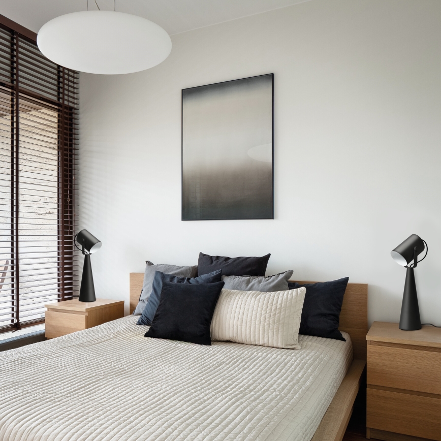 Настільна лампа LARATA 1xE27/5W/230V чорна