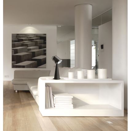 Настільна лампа LARATA 1xE27/5W/230V чорна