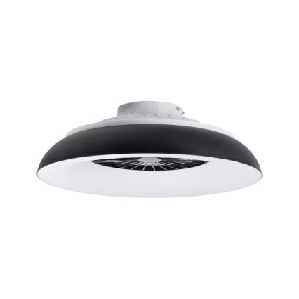 LED RGBW стельовий світильник з вентилятором, з регулюванням яскравості PLAVE PAN LED/48W/230V 3000-6500K діаметр 60 см чорний + пульт дистанційного керування