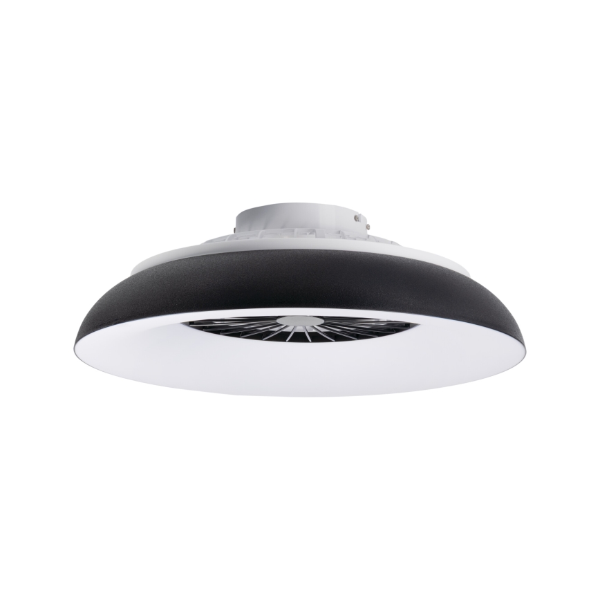 LED RGBW стельовий світильник з вентилятором, з регулюванням яскравості PLAVE PAN LED/48W/230V 3000-6500K діаметр 60 см чорний + пульт дистанційного керування