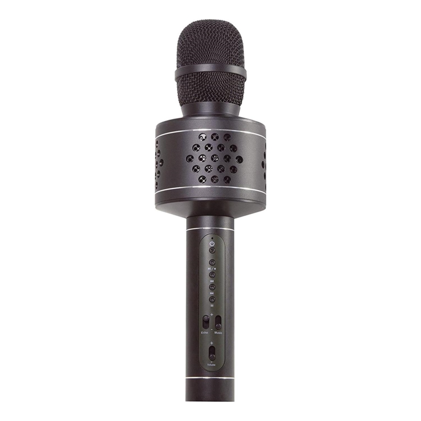 Караоке-мікрофон Bluetooth, 6 Вт / 5 В, 1500 мА·год, чорний
