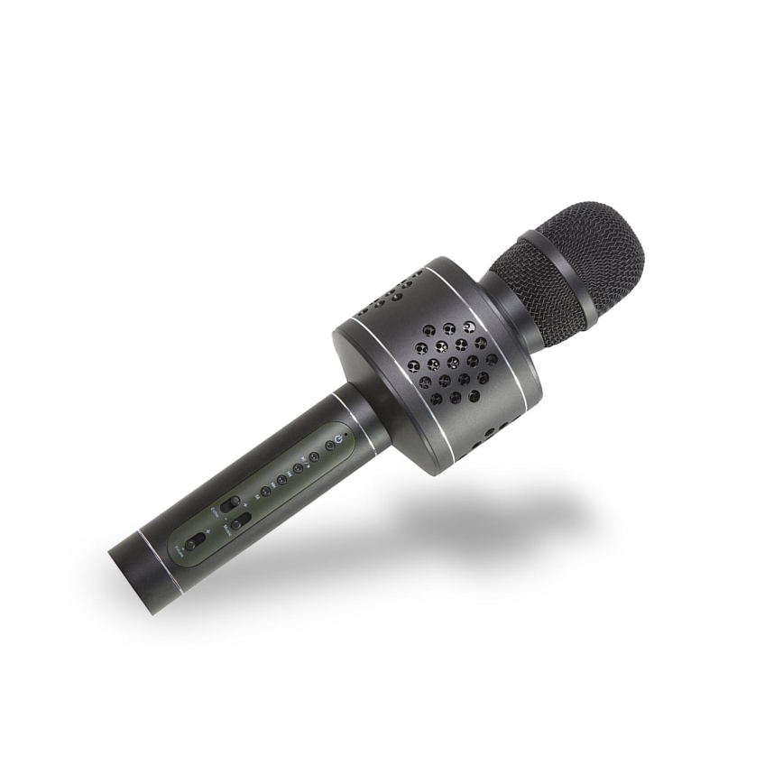 Караоке-мікрофон Bluetooth, 6 Вт / 5 В, 1500 мА·год, чорний