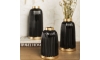 Керамическая ваза ROSIE 25x13 см черная/золотая