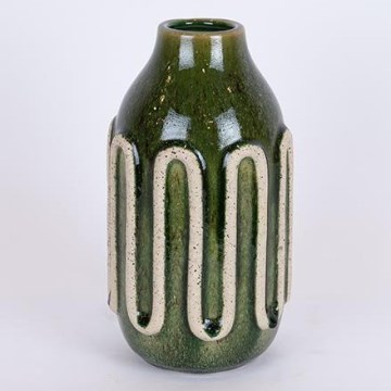 Керамическая ваза 24x13 см зеленый