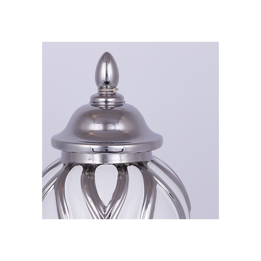 Керамическая ваза 35x18,5 см серебристый/белый