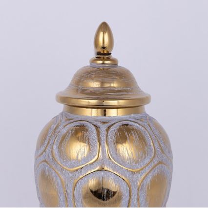 Керамическая ваза 35x18,5 см золотистый/серый