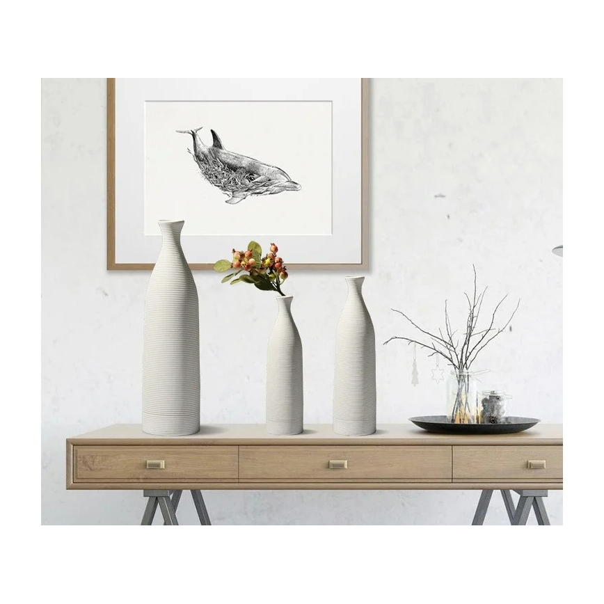 Керамическая ваза 46 см, белая