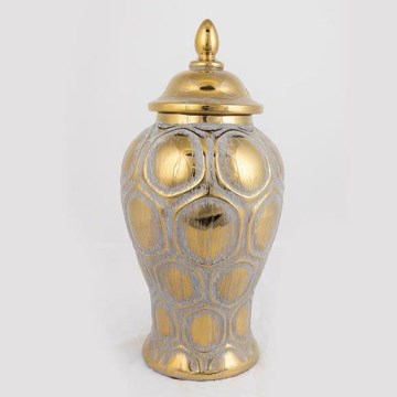 Керамічна посудина 33,8x16 см золотий/срібний