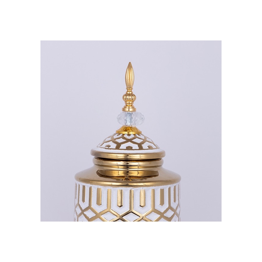 Керамічна посудина 45,7x16,9 см золотий/білий