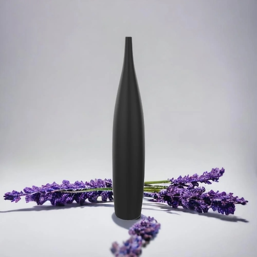 Керамічна ваза 70 см матова чорна