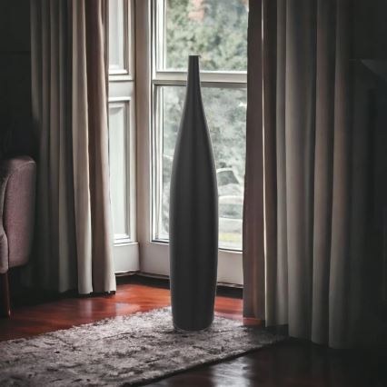 Керамічна ваза 70 см матова чорна