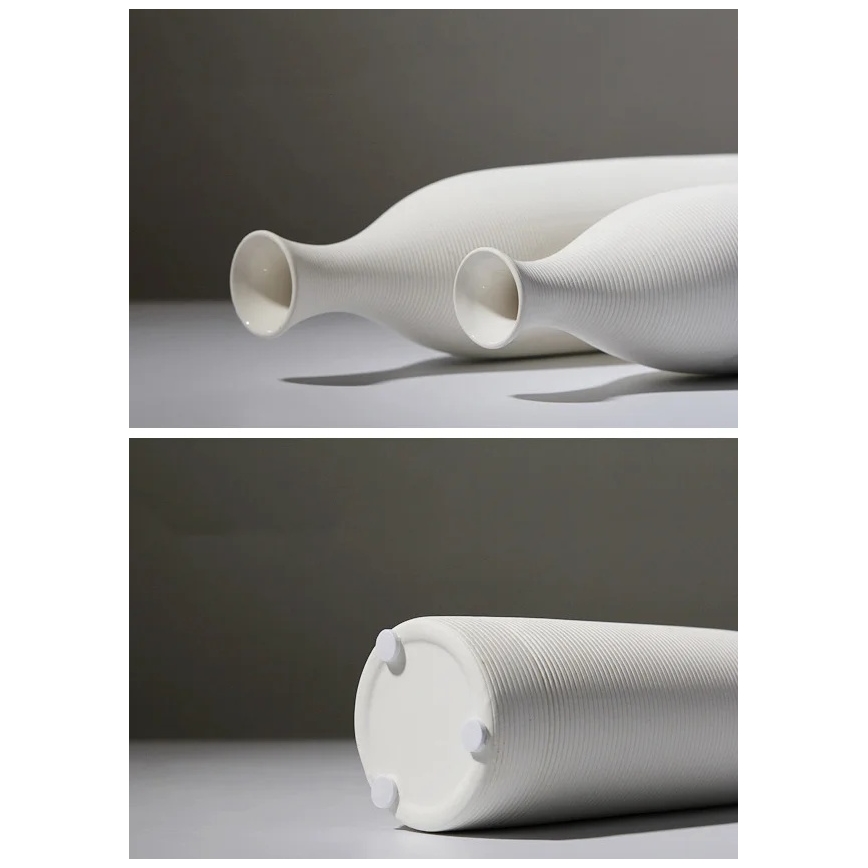 Керамічна ваза, біла, 33 см