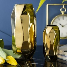 Керамічна ваза ALICE 16x7,5 см золотий