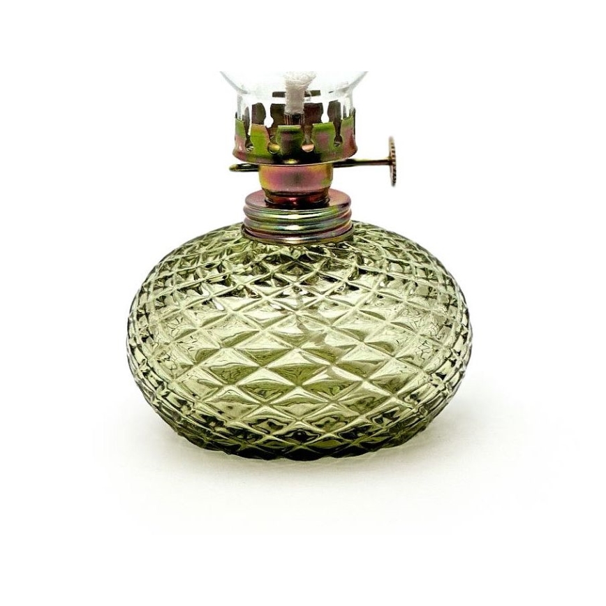 Керосиновая лампа Элишка 20 см лесной зелёный