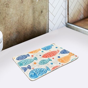 Килимок для ванної кімнати FISH 40x60 см барвиста