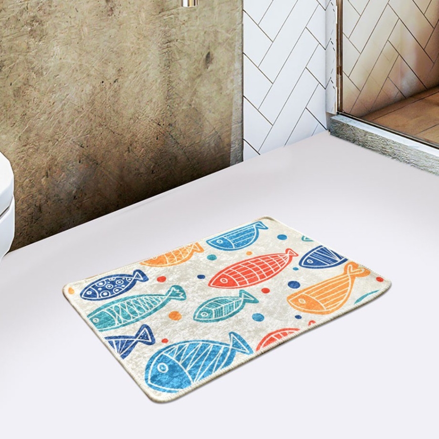 Килимок для ванної кімнати FISH 40x60 см барвиста