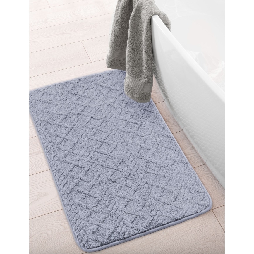Килимок для ванної кімнати NEW STYLE 3D 60x90 см світло-сірий
